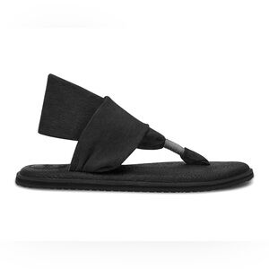 Sanuk yoga‎ sling 2 sandals black womens size 9 casual athleisure memory foam